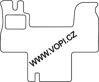 Koberec do kabíny Renault Master obytné auto 2010 - 2019 Colorfit bez cípu medzi sedadlami (3845)